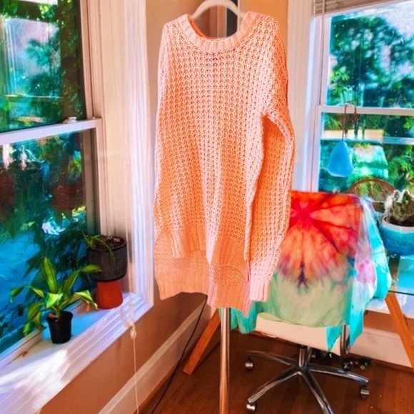 peachy waffle knit cozy sweater π - Picture 6 of 6